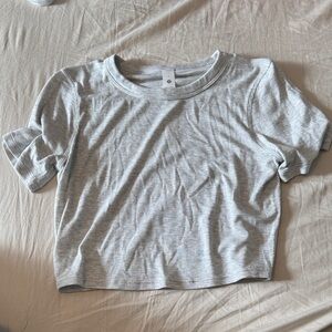 lululemon athletica Light Gray Crop Top